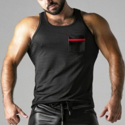 Maglietta Look At Harder Rosso Locker Gear 42 XL