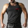Maglietta Look At Harder Rosso Locker Gear 42 XL