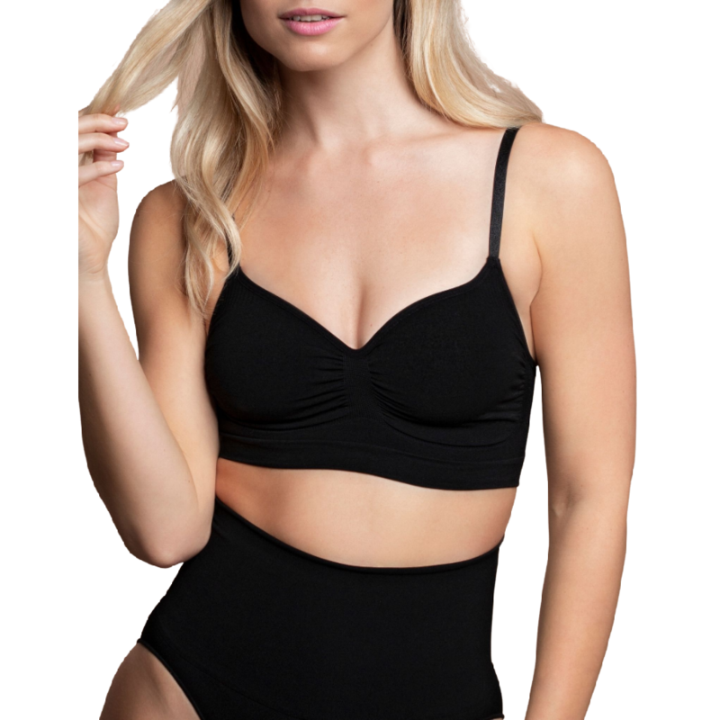 Soutien-gorge sans coutures noir taille XXL maintien medium