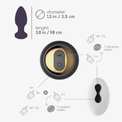 Rotačná análna zástrčka s diaľkovým ovládaním Twister Crushious