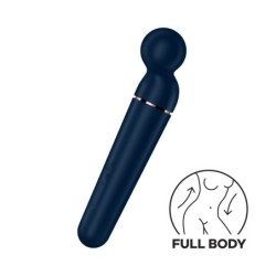 Baguette Planet Wand-Er - Vibromasseur Baguette - Bleu/Or Rose Satisfyer