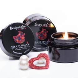 Vela De Feromonas Con Aroma A Frutos Rojos 20Ml Tentación Play Sex