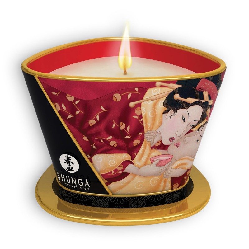 Świeca do masażu Shunga Romance Cava Y Fresa 170Ml
