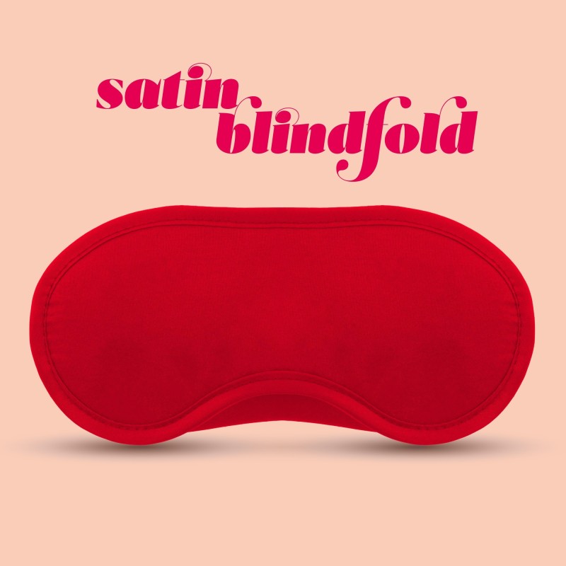 Röd Crushious Ögonbindel i Satin