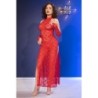 Pitsiline kleit ja stringid Cr-4853 Punane Chilirose 40-42 L/XL