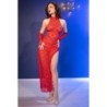 Pitsiline kleit ja stringid Cr-4853 Punane Chilirose 40-42 L/XL