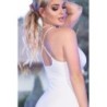 Vestido Y Tanga Cr-4379 Blanco 36 S