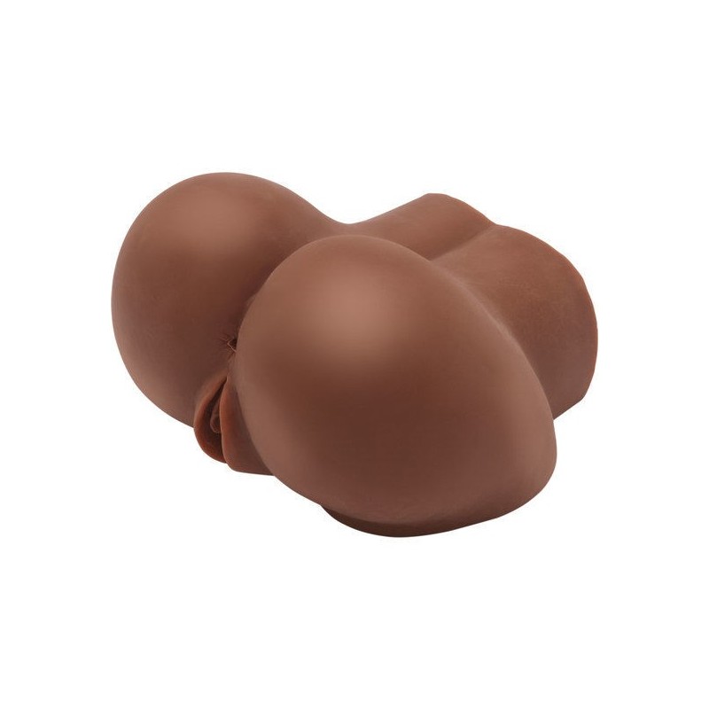 Liels Dibens Reālistisks Masturbators Ar Vibratoru Brūnā Krāsā