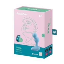 Analinis vibratorius Deep Diver su programėle Satisfyer, mėlynas