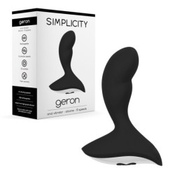 Vibrador Anal Recargable Geron Simplicity Negro