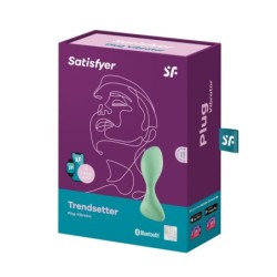 Analinis vibratorius „Trendsetter“ su „Satisfyer“ programėle, žalias