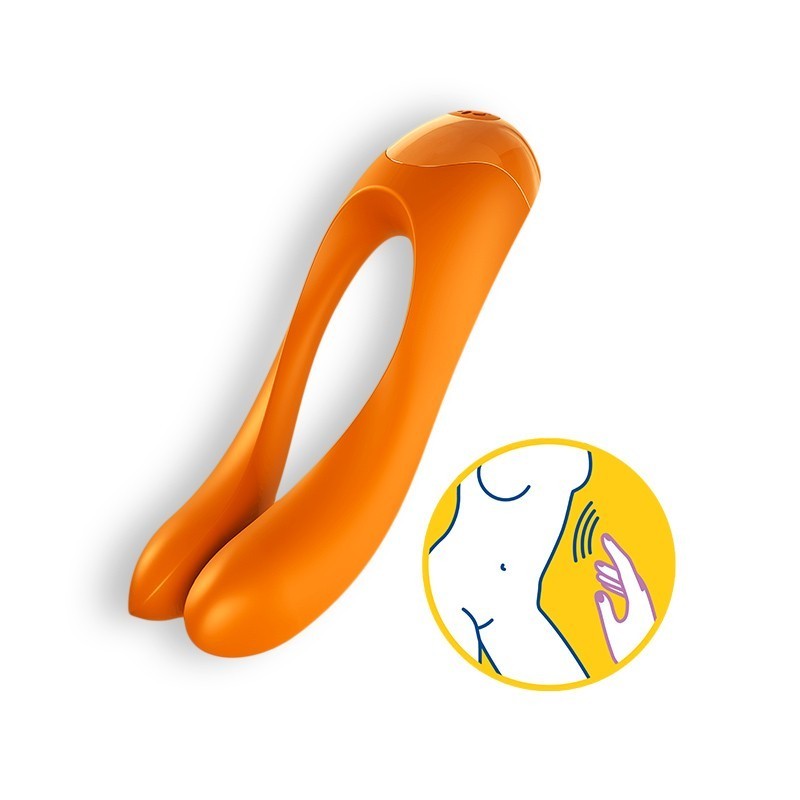 Candy Cane Satisfyer Narancssárga Vibrátor