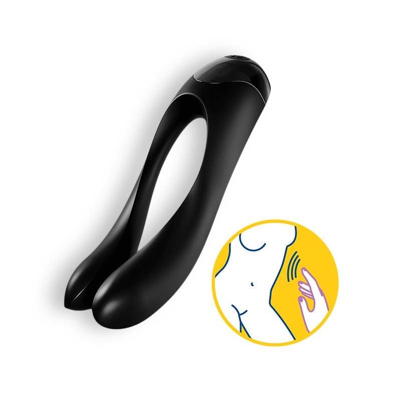 Vibrators Candy Cane Satisfyer Melns Vibrators Candy Cane Satisfyer Melns