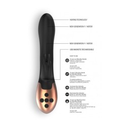 Wiederaufladbarer Vibrator mit Heizfunktion Opulent Elegance Schwarz