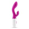 Vibrador Con Estimulador De Clítoris Cherie Y Lubricante De Base Agua Incluido Crushious