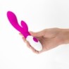 Vibrador Com Estimulador de Clitóris Cherie e Lubrificante à Base de Água Incluído Crushious