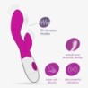 Vibrator med Klitorisstimulator Cherie og Vandbaseret Glidecreme Inkluderet Crushious