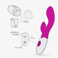 Vibrator met Clitoris Stimulator Cherie en Glijmiddel op Waterbasis Inbegrepen Crushious
