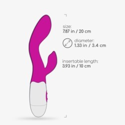 Vibrator cu Stimulator Clitoridian Cherie și Lubrifiant pe Bază de Apă Inclus Crushious