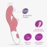 Vibratore con stimolatore clitorideo Gummie rosa e lubrificante a base d'acqua incluso Crushious