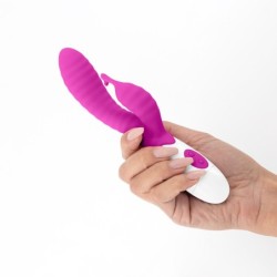 Vibrators Ar Klitora Stimulatoru Gummie Violeta Un Ūdens Bāzes Lubrikants Iekļauts Crushious