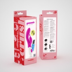 Vibrator s Stimulatorom Klitorisa Gummie Ljubičasti i Lubrikant na Bazi Vode Uključen Crushious