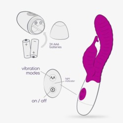 Vibrators Ar Klitora Stimulatoru Gummie Violeta Un Ūdens Bāzes Lubrikants Iekļauts Crushious