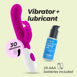 Vibrators Ar Klitora Stimulatoru Jigglie Un Ūdens Bāzes Lubrikants Iekļauts Crushious