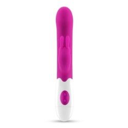 Vibrator med klitorisstimulator Jigglie och vattenbaserat glidmedel inkluderat Crushious