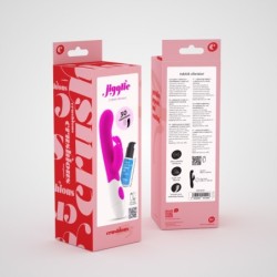 Vibrator met Clitoris Stimulator Jigglie en Inbegrepen Waterbasis Glijmiddel Crushious