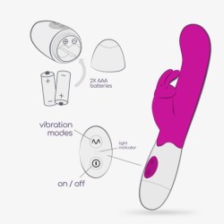 Vibrador Com Estimulador de Clitóris Jigglie e Lubrificante à Base de Água Incluído Crushious
