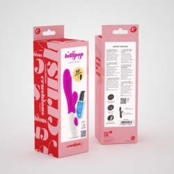 Vibrator With Clitoral Stimulator Lollipop And Water-Based Lube Included Crushious