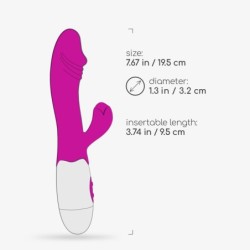 Vibrador Con Estimulador De Clítoris Lollipop Y Lubricante De Base Agua Incluido Crushious