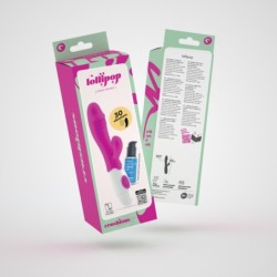 Vibrador Con Estimulador De Clítoris Lollipop Y Lubricante De Base Agua Incluido Crushious