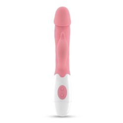 Vibrator s stimulatorom klitorisa Mochi rozi i lubrikant na bazi vode uključen Crushious