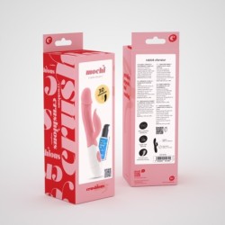 Vibrator cu Stimulator Clitoridian Mochi Roz și Lubrifiant pe Bază de Apă Inclus Crushious