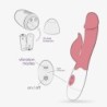 Vibrator With Pink Mochi Clitoral Stimulator And Water-Based Lubricant Included Crushious