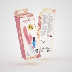 Vibrator med Klitorisstimulator Mochi Rosa og Vandbaseret Glidecreme Inkluderet Crushious
