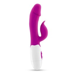 Vibrator cu Stimulator Clitoris Mochi Violet și Lubrifiant pe Bază de Apă Inclus Crushious