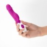 Vibrator med Klitorisstimulator Mochi Lilla og Vandbaseret Glidecreme Inkluderet Crushious