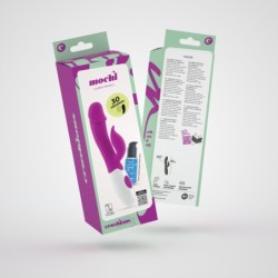 Vibrator cu Stimulator Clitoris Mochi Violet și Lubrifiant pe Bază de Apă Inclus Crushious
