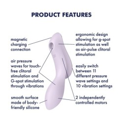 Vibratorius Curvy Trinity 2 Satisfyer Violetinė