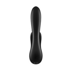 Vibrátor Double Flex S aplikací Satisfyer Černý