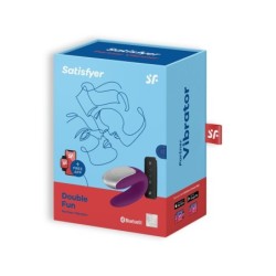 Vibrador Double Fun Com App Satisfyer Roxo