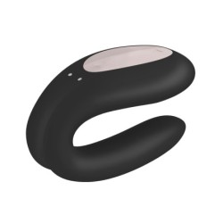 Vibrátor Double Joy S aplikací Satisfyer Černý
