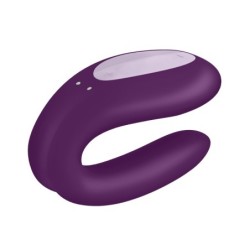 Vibrator Double Joy Z Aplikacijo Satisfyer Vijoličen
