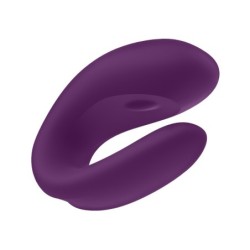 Vibrador Double Joy Com App Satisfyer Roxo