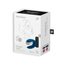 Vibrátor Double Love S Aplikáciou Satisfyer Modrý