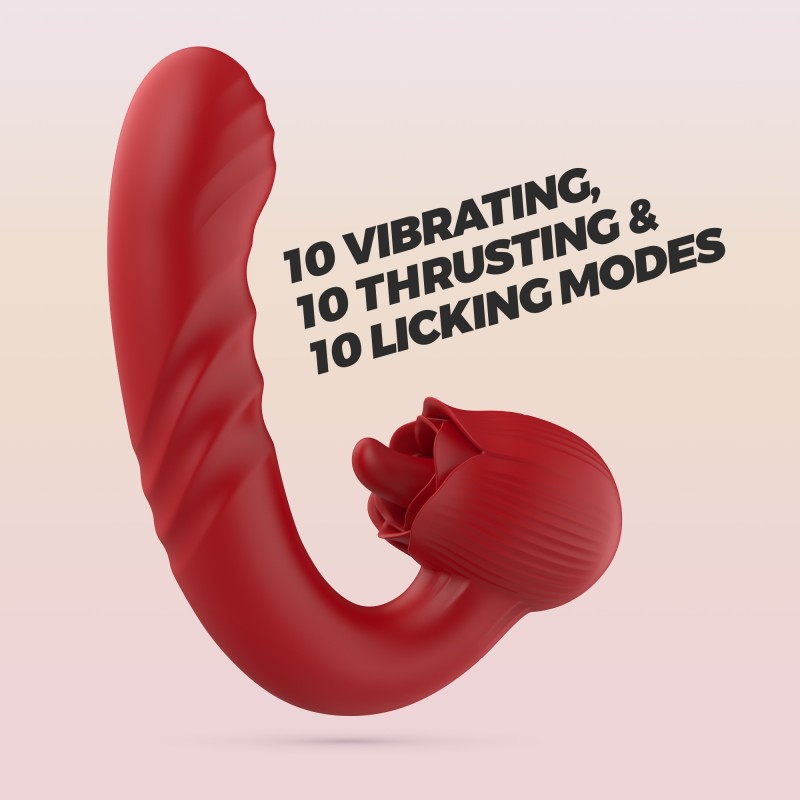 Rosa Vibrator mit Osiria Crushious Impuls
