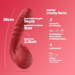 Vibrador Rosa Com Impulso Osiria Crushious